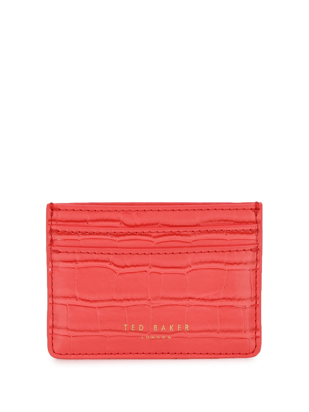 

Ted Baker Women Textured Card Holder, Coral