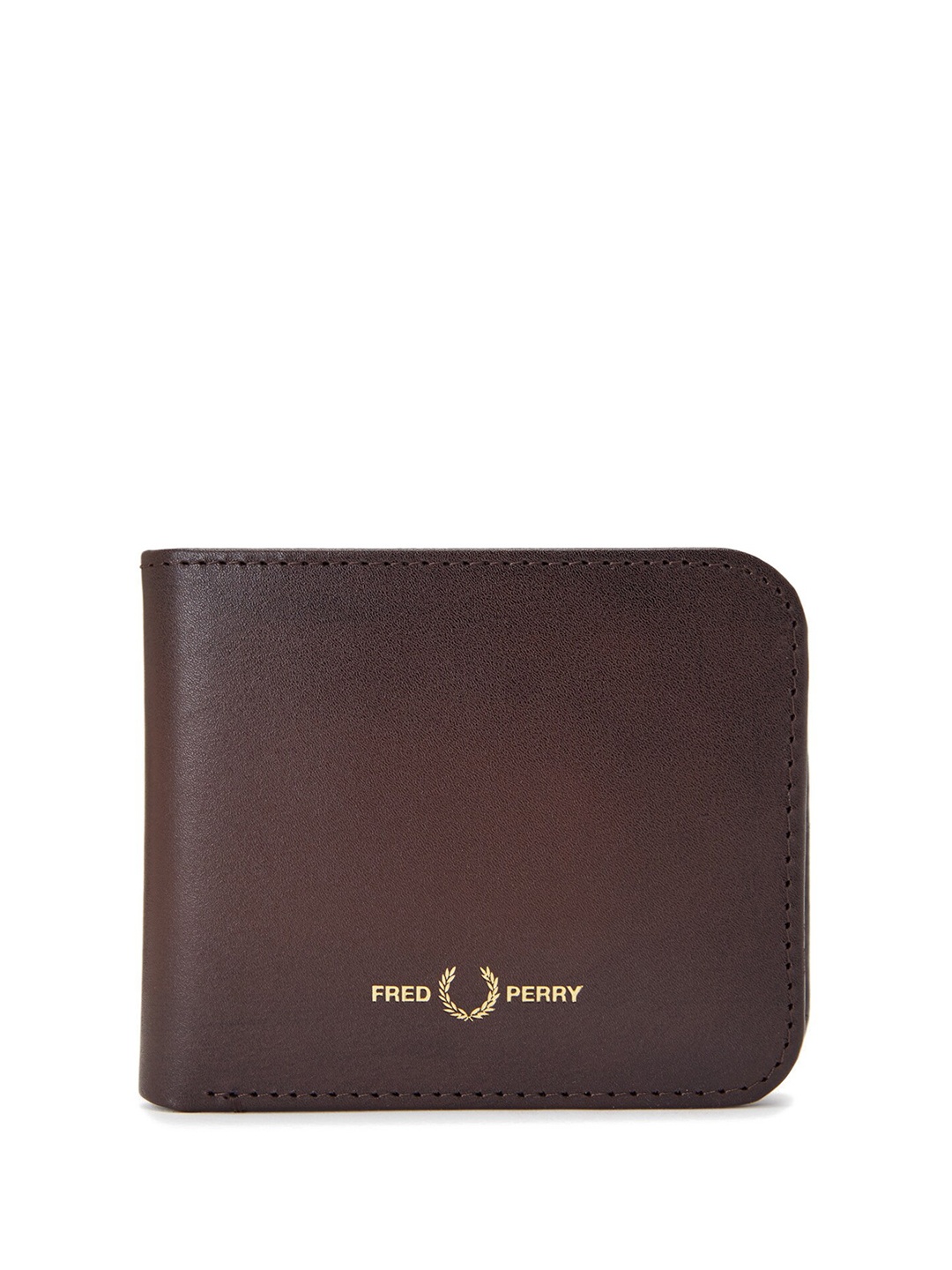 

Fred Perry Men Leather Two Fold Wallet, Brown