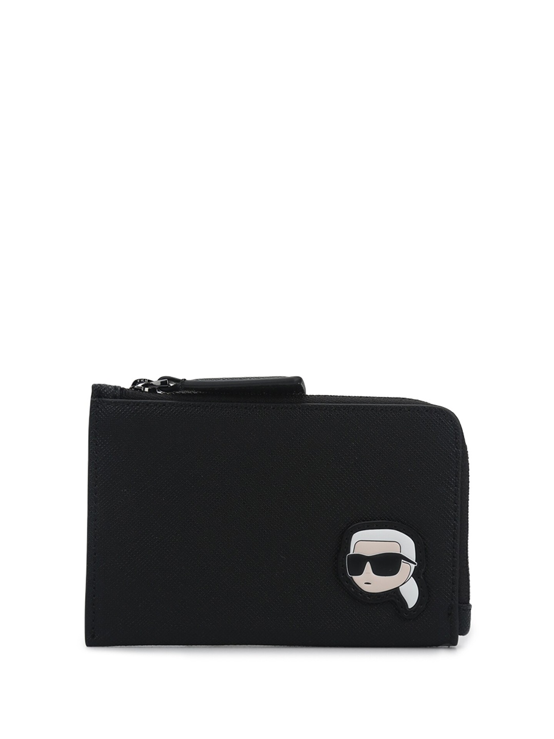 

Karl Lagerfeld Men Textured Leather Zip Around Wallet, Black