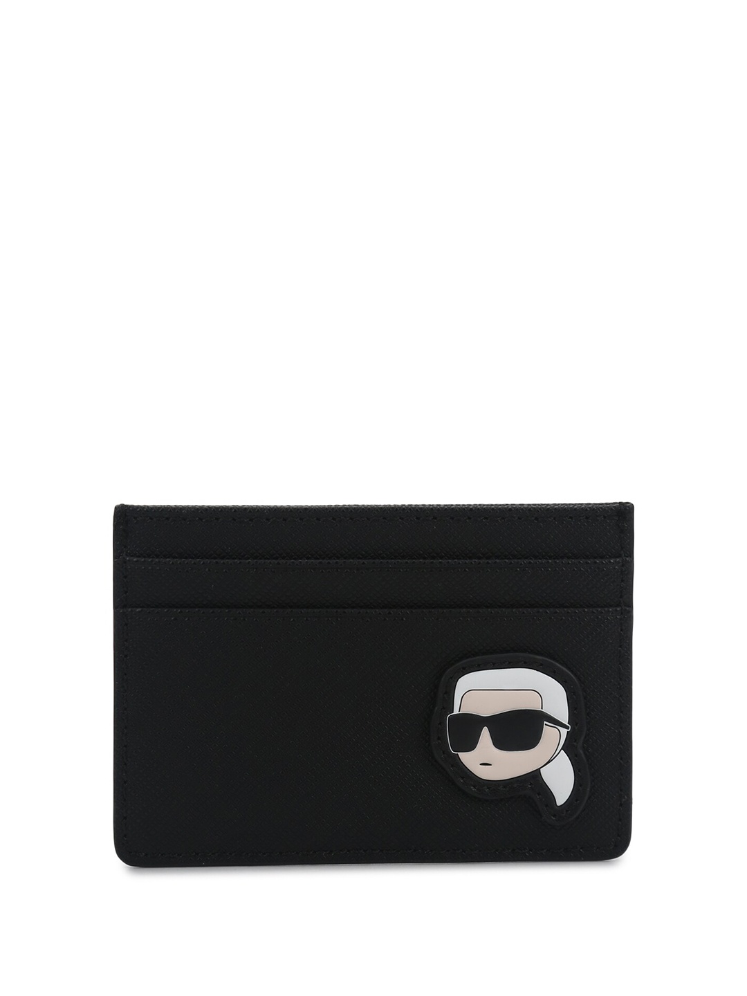 

Karl Lagerfeld Men Textured Leather Card Holder, Black