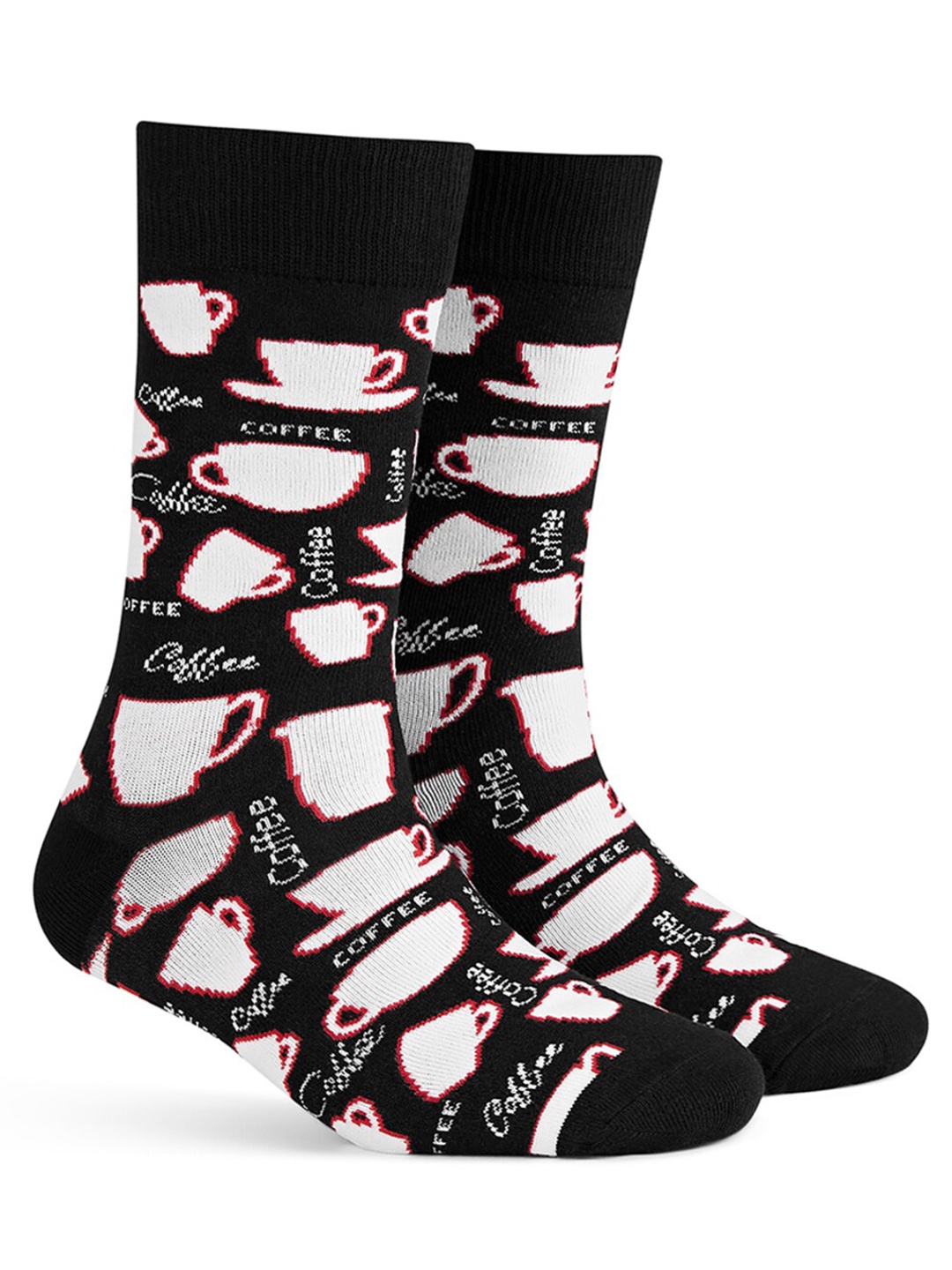 

Dynamocks Unisex Patterned Anti-Microbial Calf Length Socks, Black