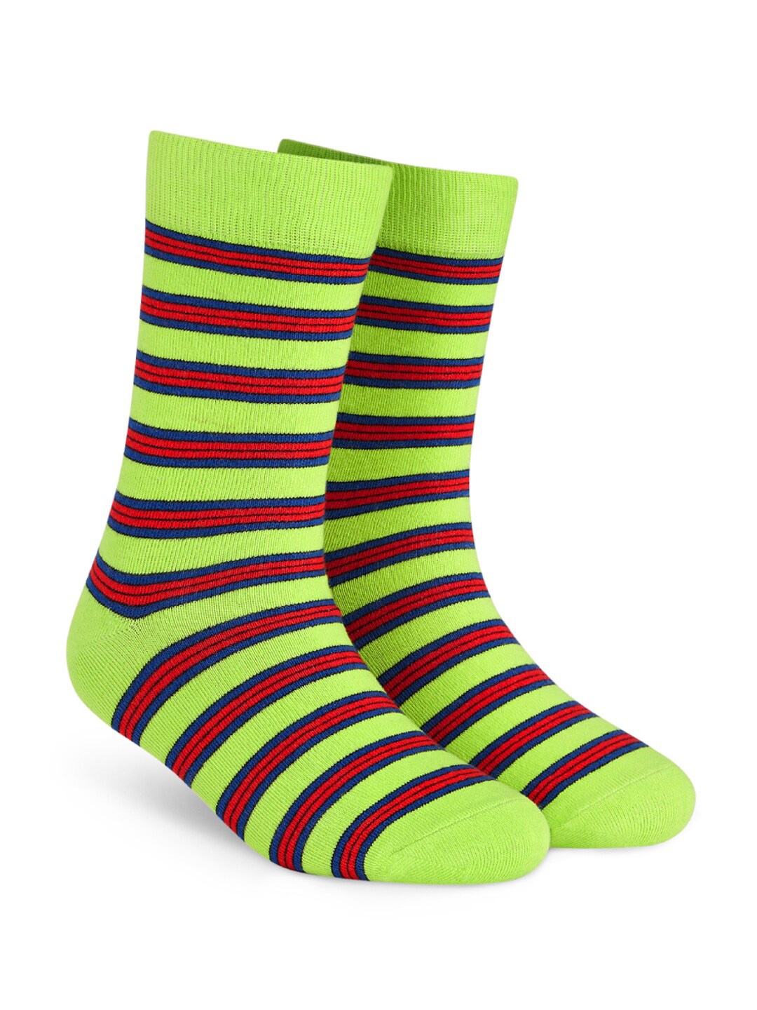 

Dynamocks Unisex Striped Anti-Microbial Calf Length Socks, Green