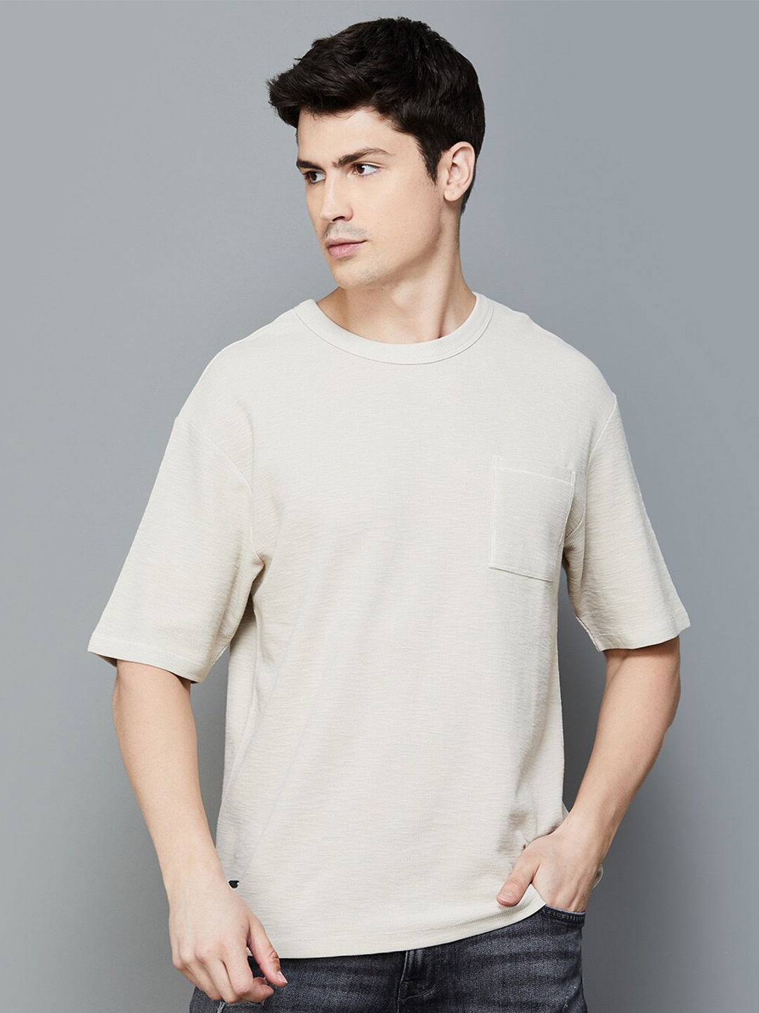 

Forca by Lifestyle Cotton Slim Fit T-shirt, Beige