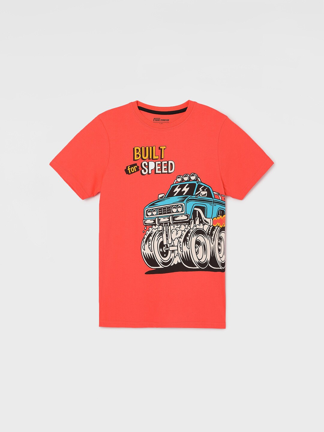 

Fame Forever by Lifestyle Boys Monster Truck T Shirt, Coral