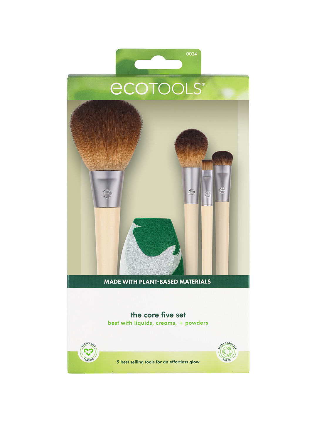 

EcoTools Best Basics Makeup Brush Set, Beige