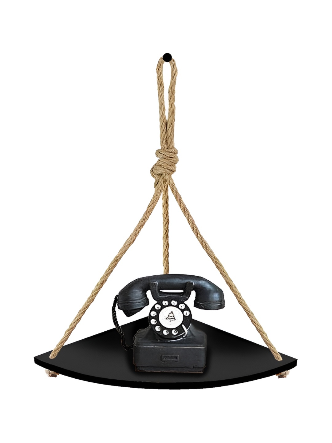 

VAH Kya Bat Hai !! Wooden Floating Wall Shelf, Black