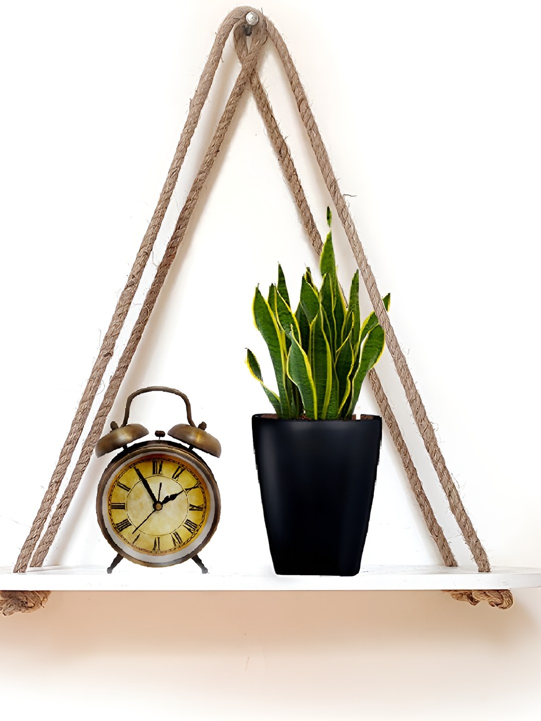 

VAH Kya Bat Hai !! Wooden Floating Wall Shelf, White