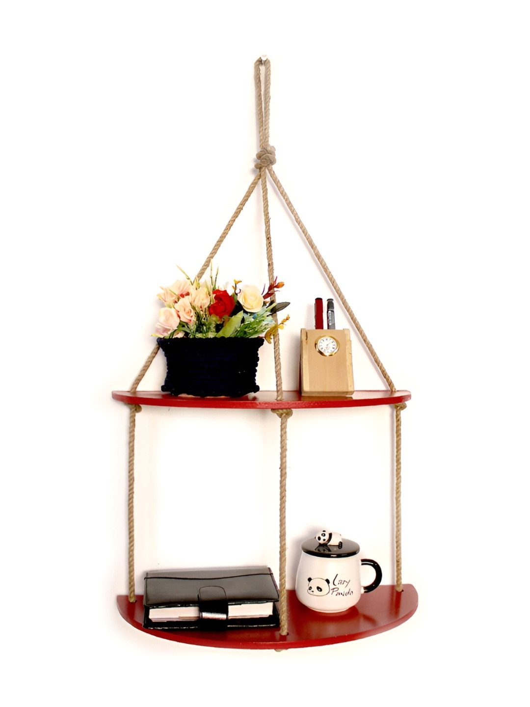 

VAH Kya Bat Hai !! Layered Woodden Floating Shelves, Maroon