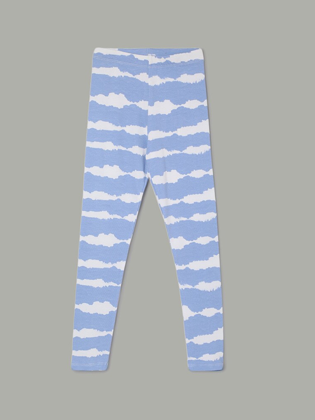 

Fame Forever by Lifestyle Girls Printed Ankle Length Leggings, Blue