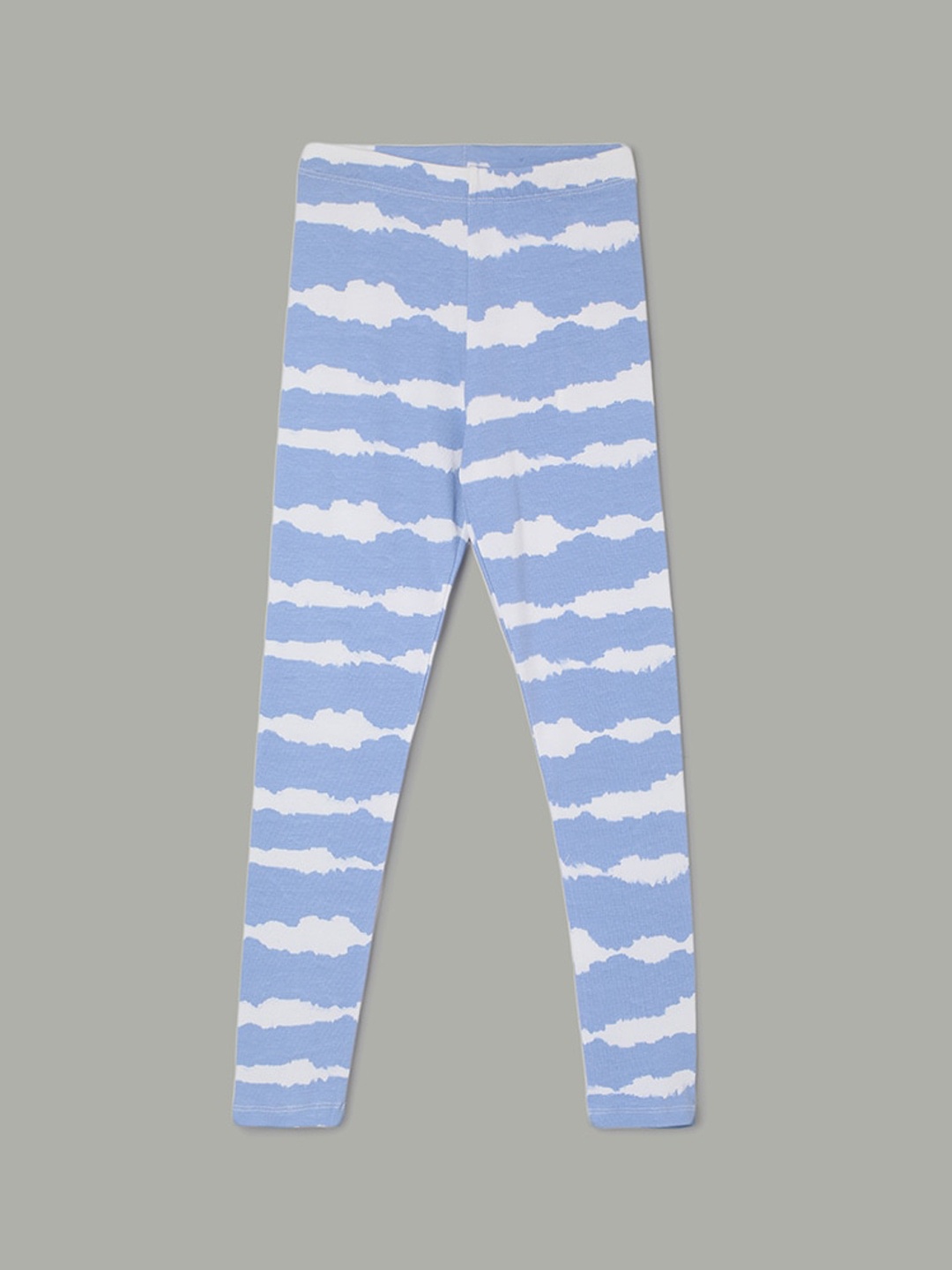 

Fame Forever by Lifestyle Girls Printed Ankle Length Leggings, Blue
