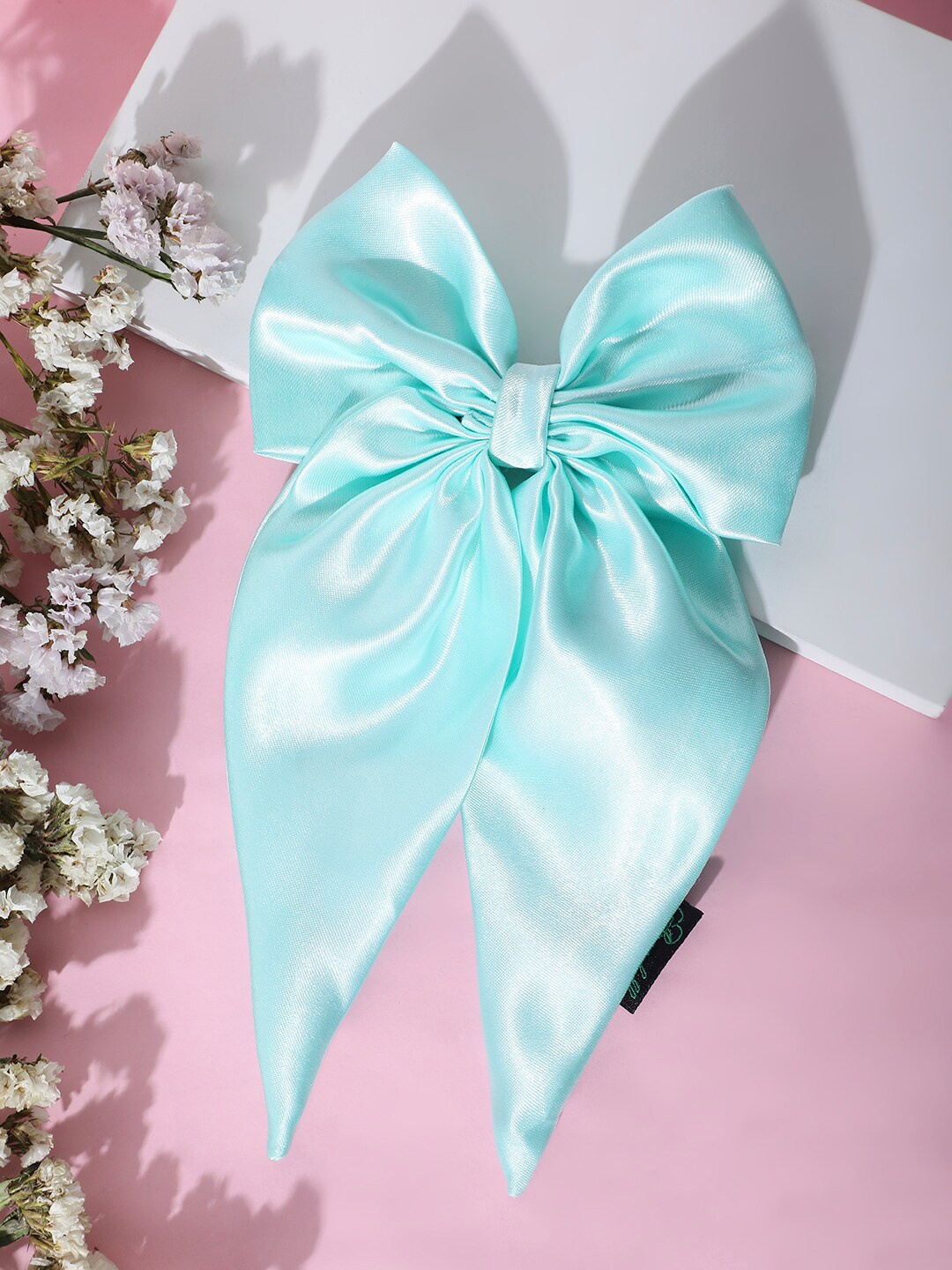 

Arendelle Women Satin Long Tail Bow with Alligator Clip, Green