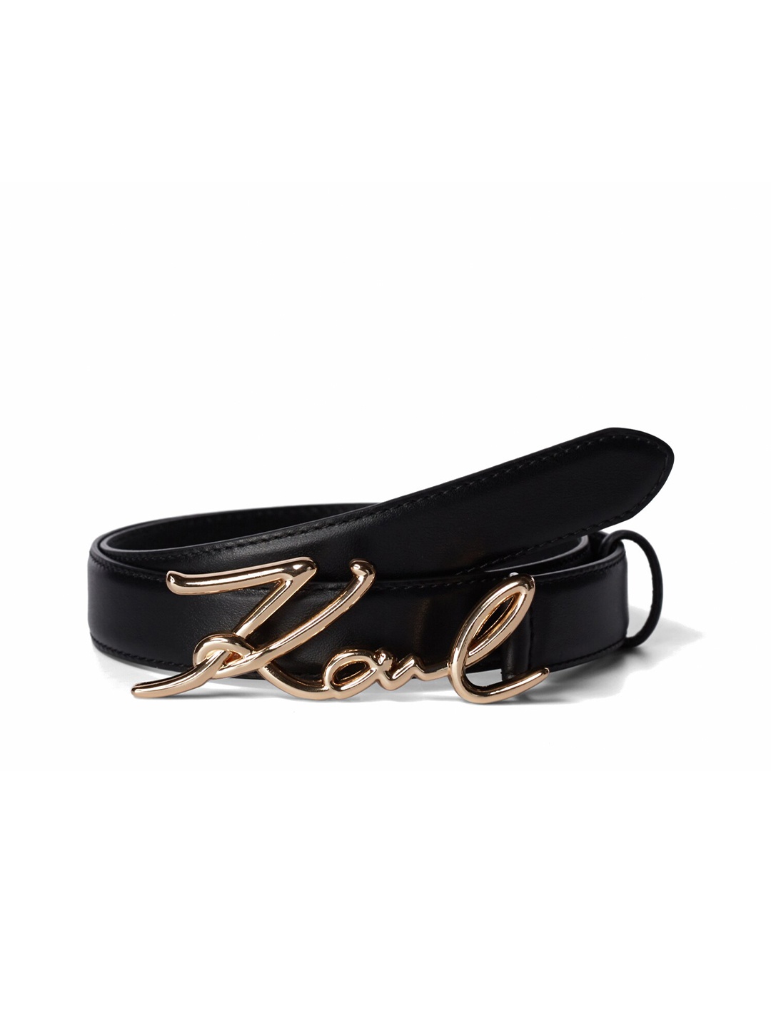 

Karl Lagerfeld Women Leather Belt, Black