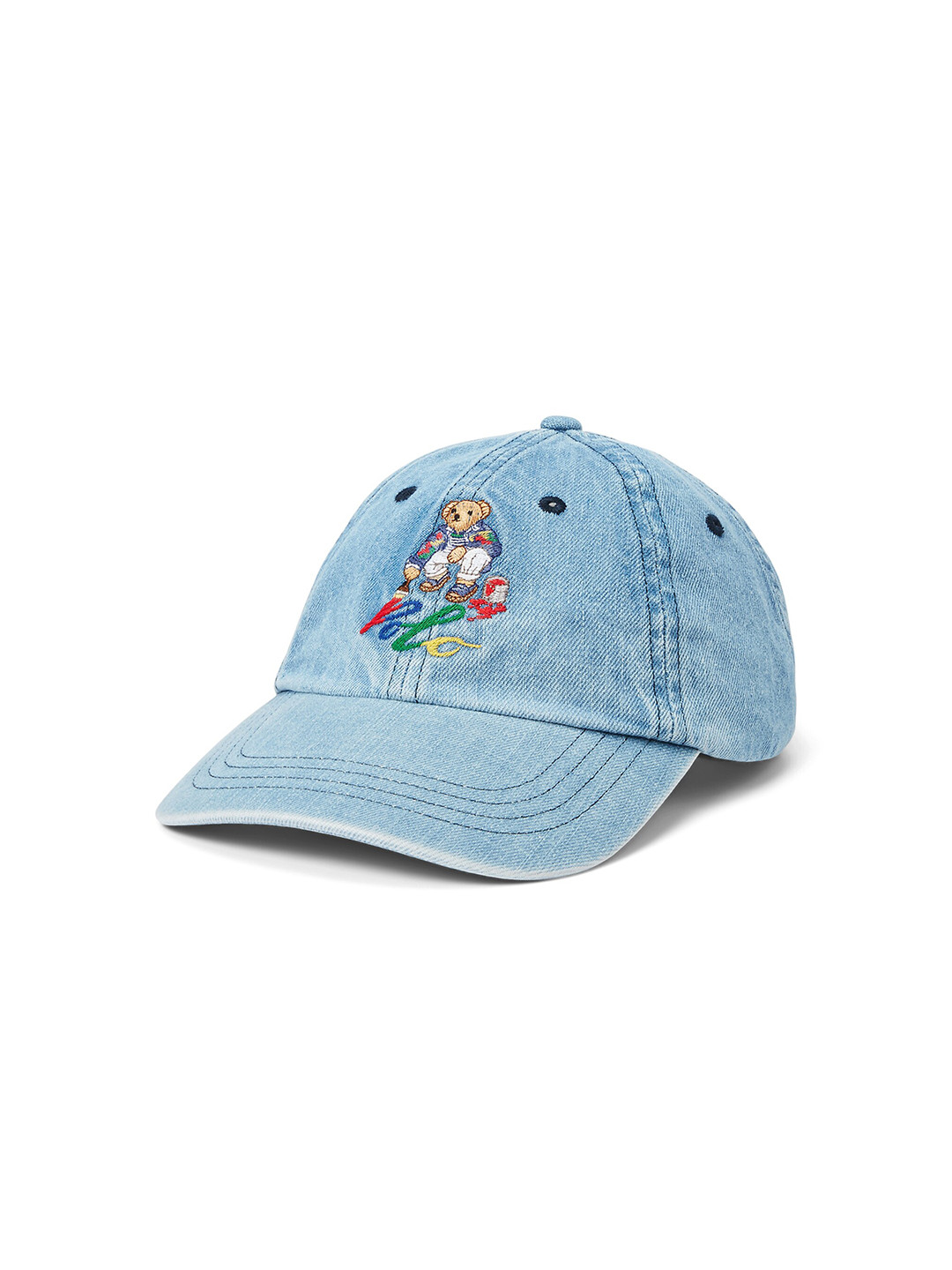 

Polo Ralph Lauren Men Polo Bear Denim Cotton Ball Cap, Blue