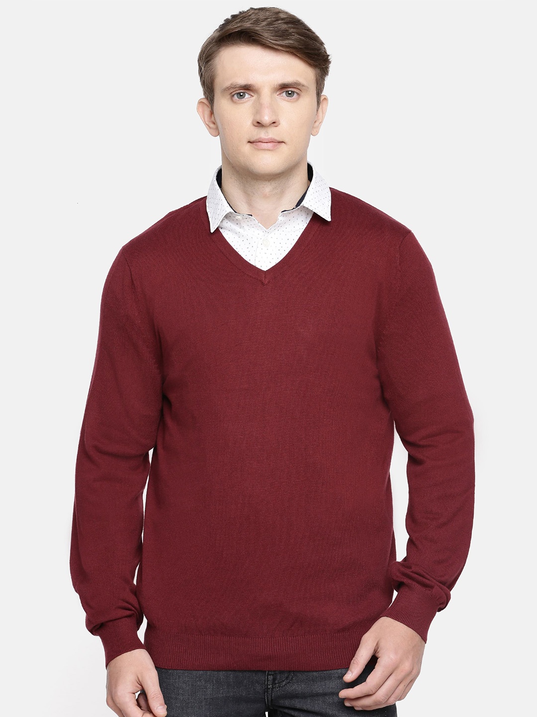 

Celio Men Pullover, Burgundy