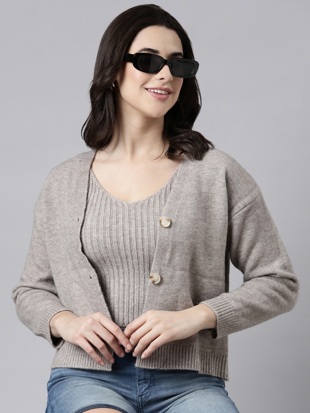 

SHOWOFF Women Cardigan, Grey