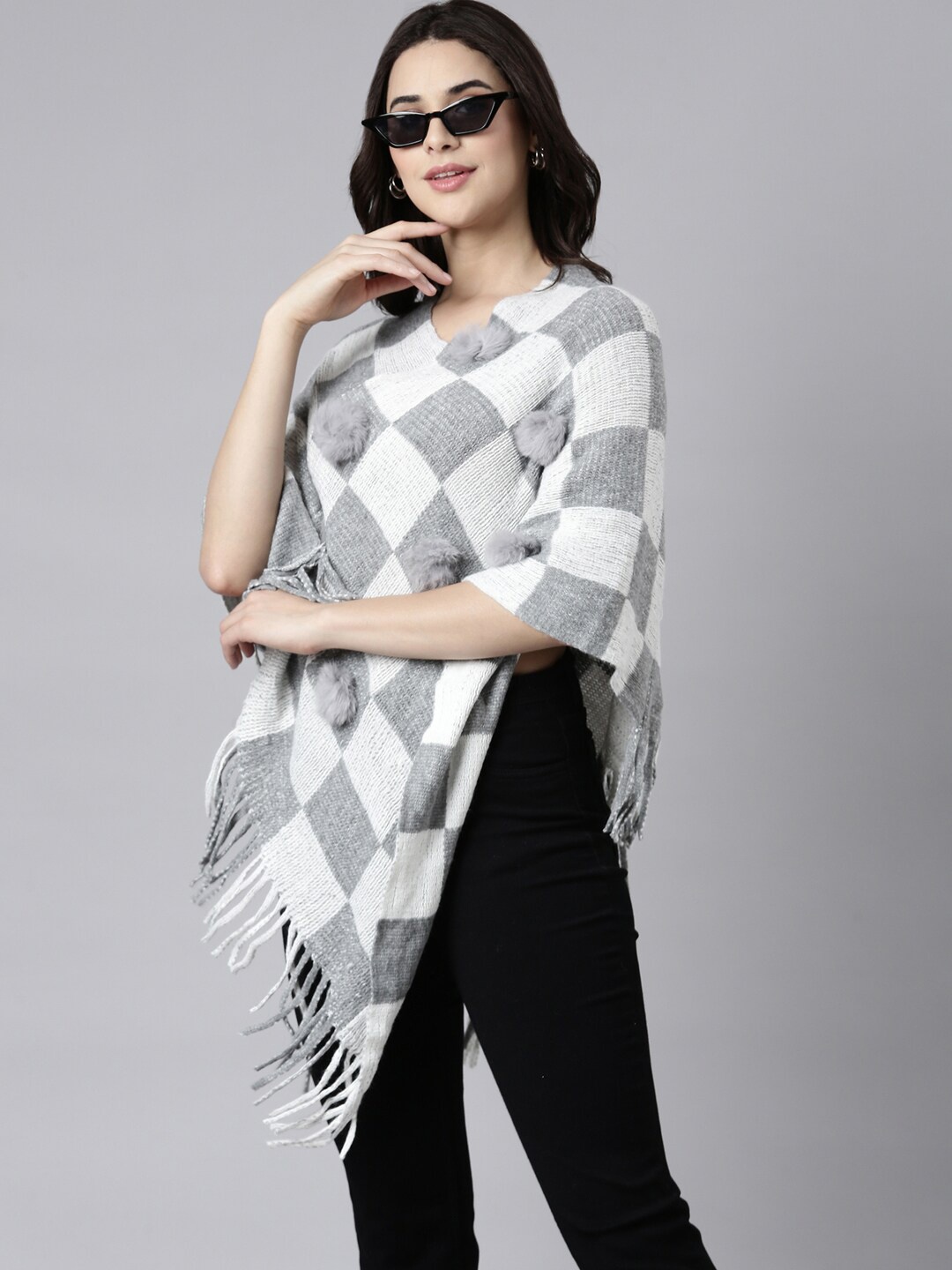 

SHOWOFF Women Poncho, Grey
