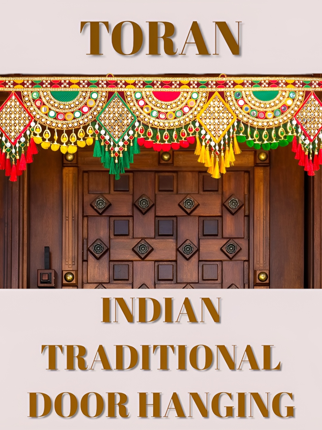 

AGENZIA EXIM Green & Red Handcrafted Fabric Door Toran