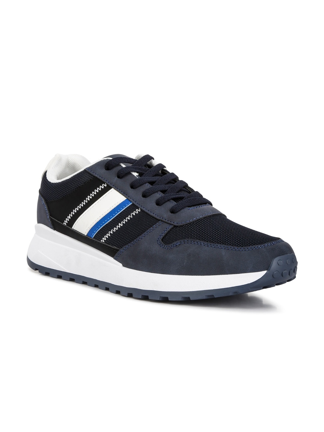 

London Rag Men Round Toe Lace-Ups Sneakers, Navy blue