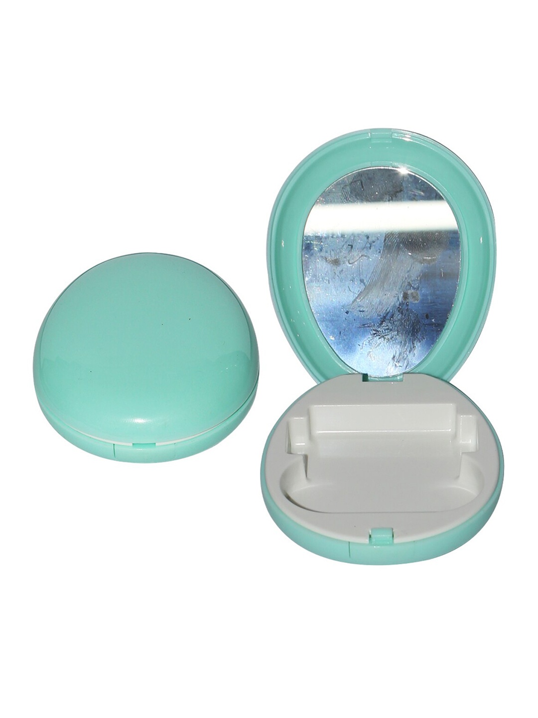 

COLOR STYLE Convertible Hand Makeup Mirror & Box, Turquoise blue