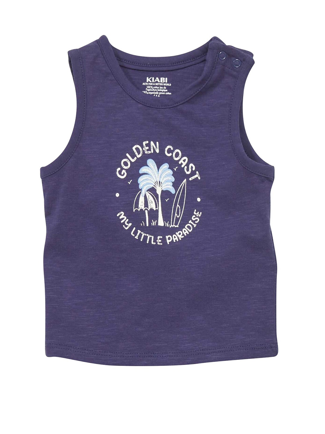 

KIABI Boys Typography Printed Cotton T-shirt, Purple