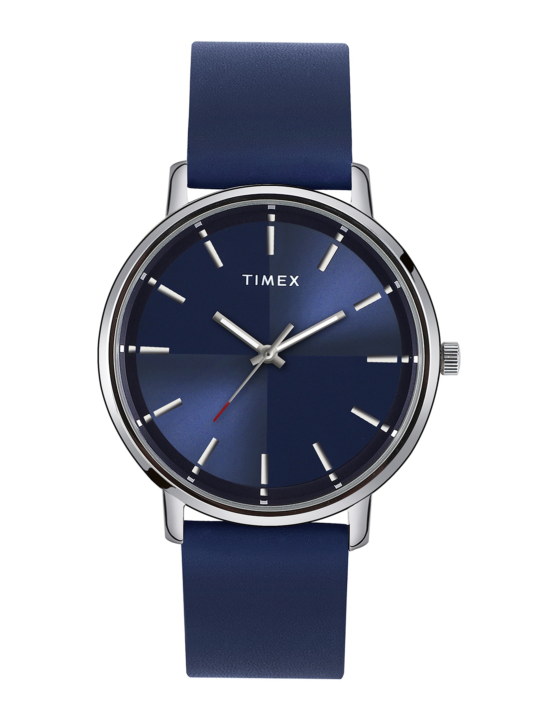 

Timex Men Brass Dial & Leather Straps Analogue Watch- TW0TG8017, Navy blue