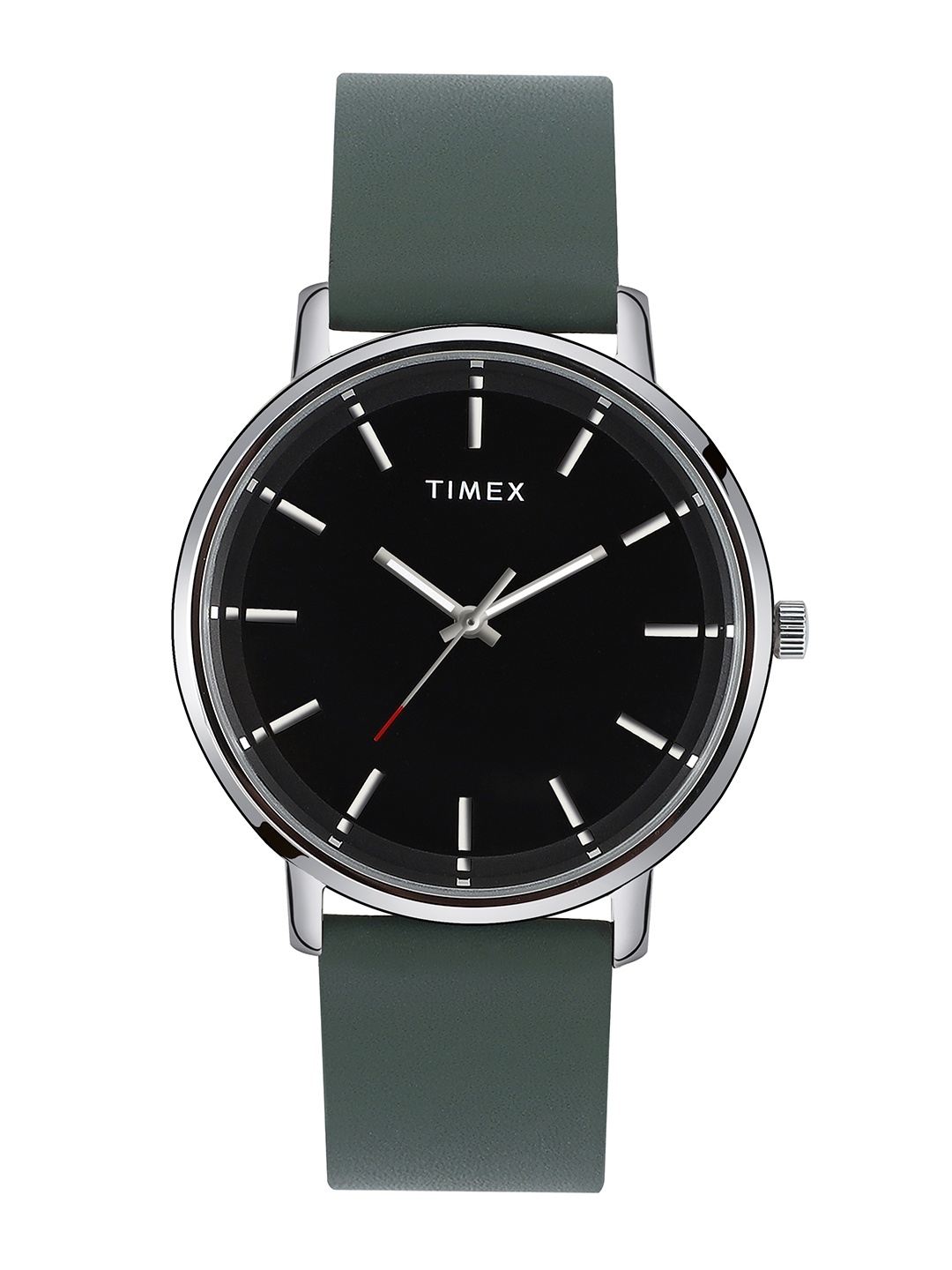 

Timex Men Brass Dial & Leather Straps Analogue Watch- TW0TG8018, Black