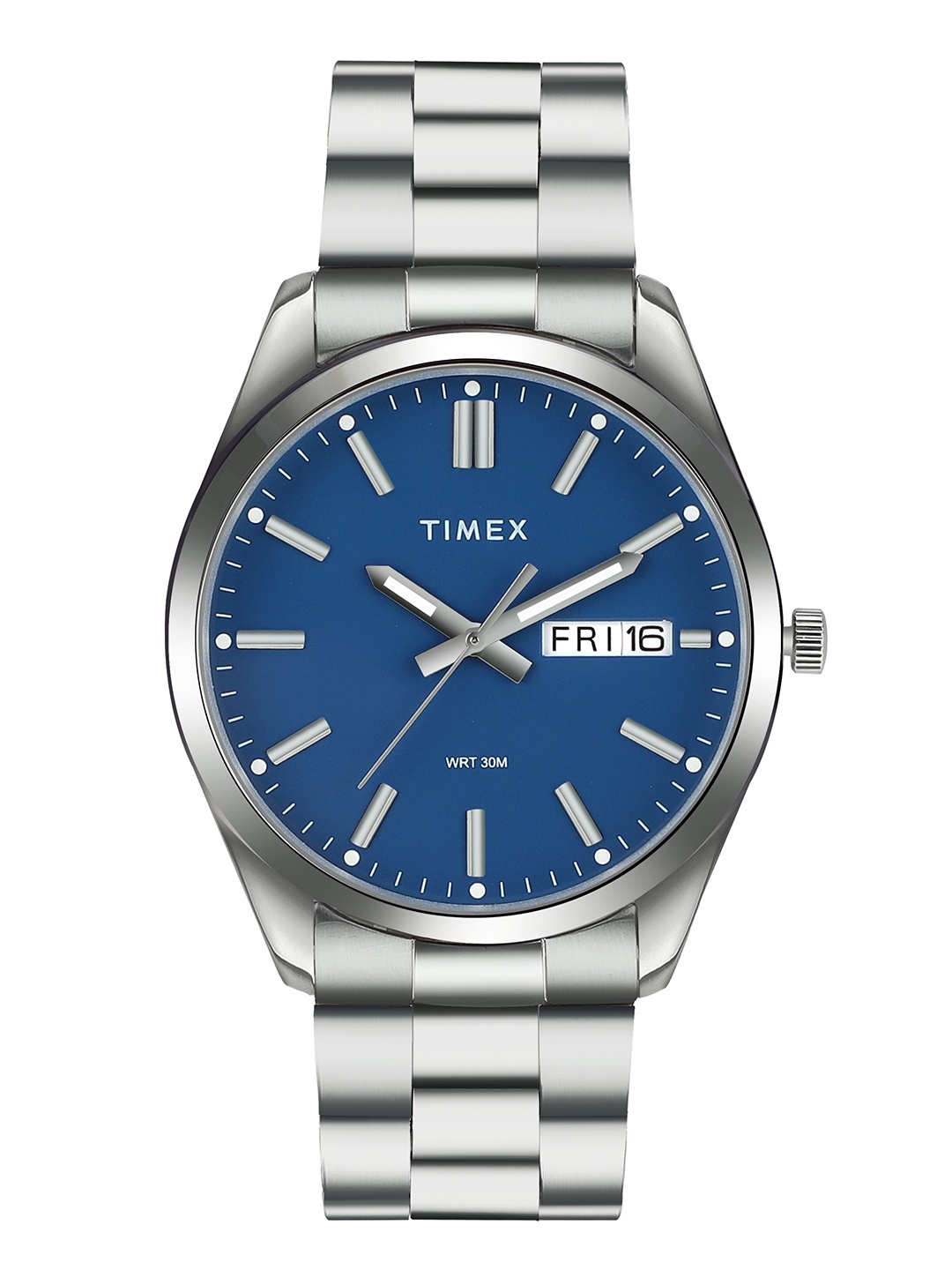 

Timex Men Brass Dial & Stainless Steel Bracelet Style Straps Analogue Watch- TWTG10419, Blue