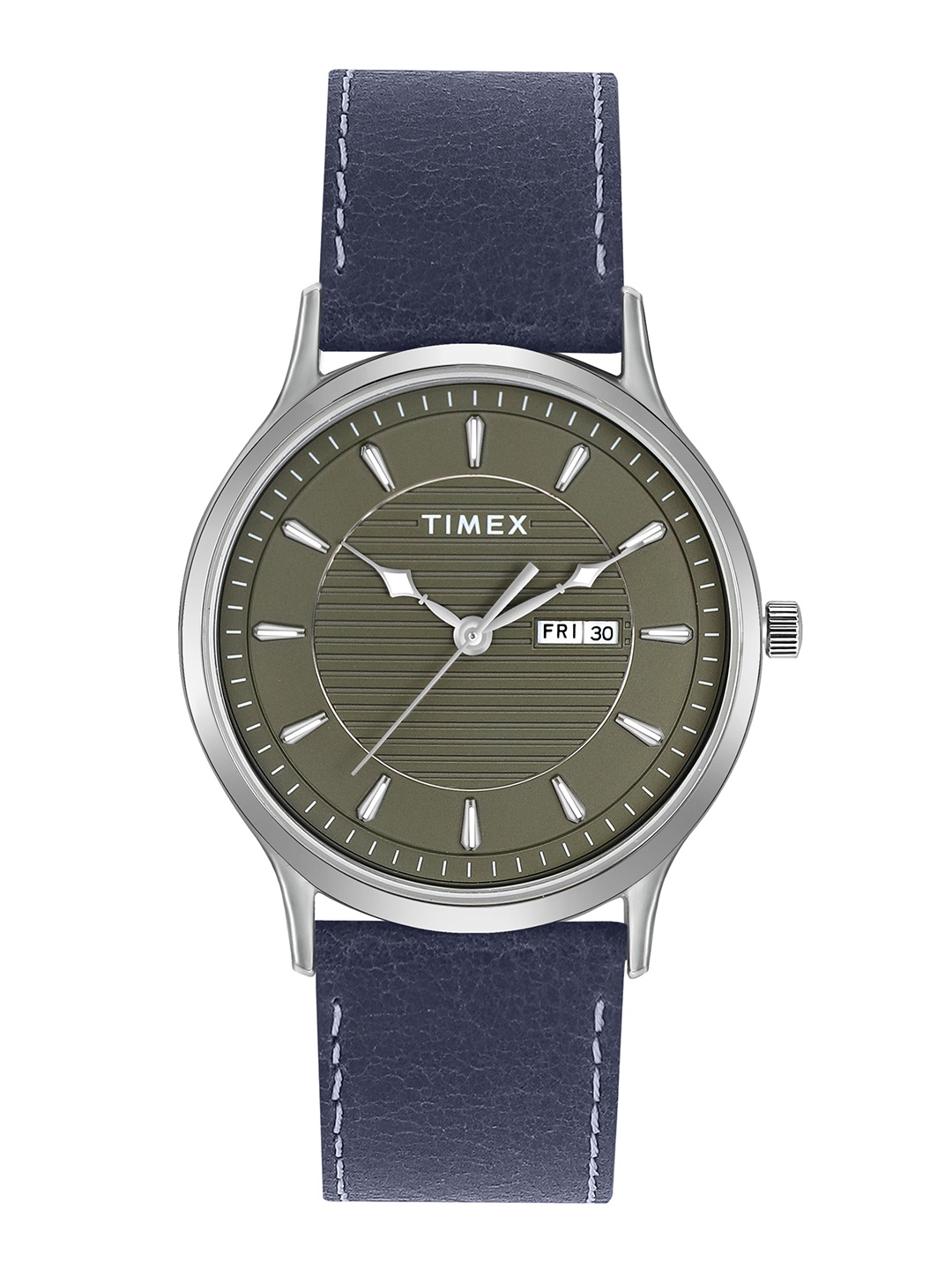 

Timex Men Leather Straps Analogue Watch TWTG10504, Green