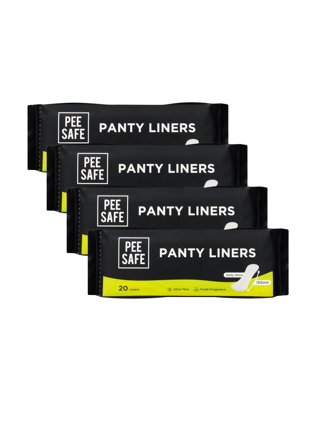 

PEESAFE 4-Pcs Ultra Thin Panty Liners - 20 Liners Each, White