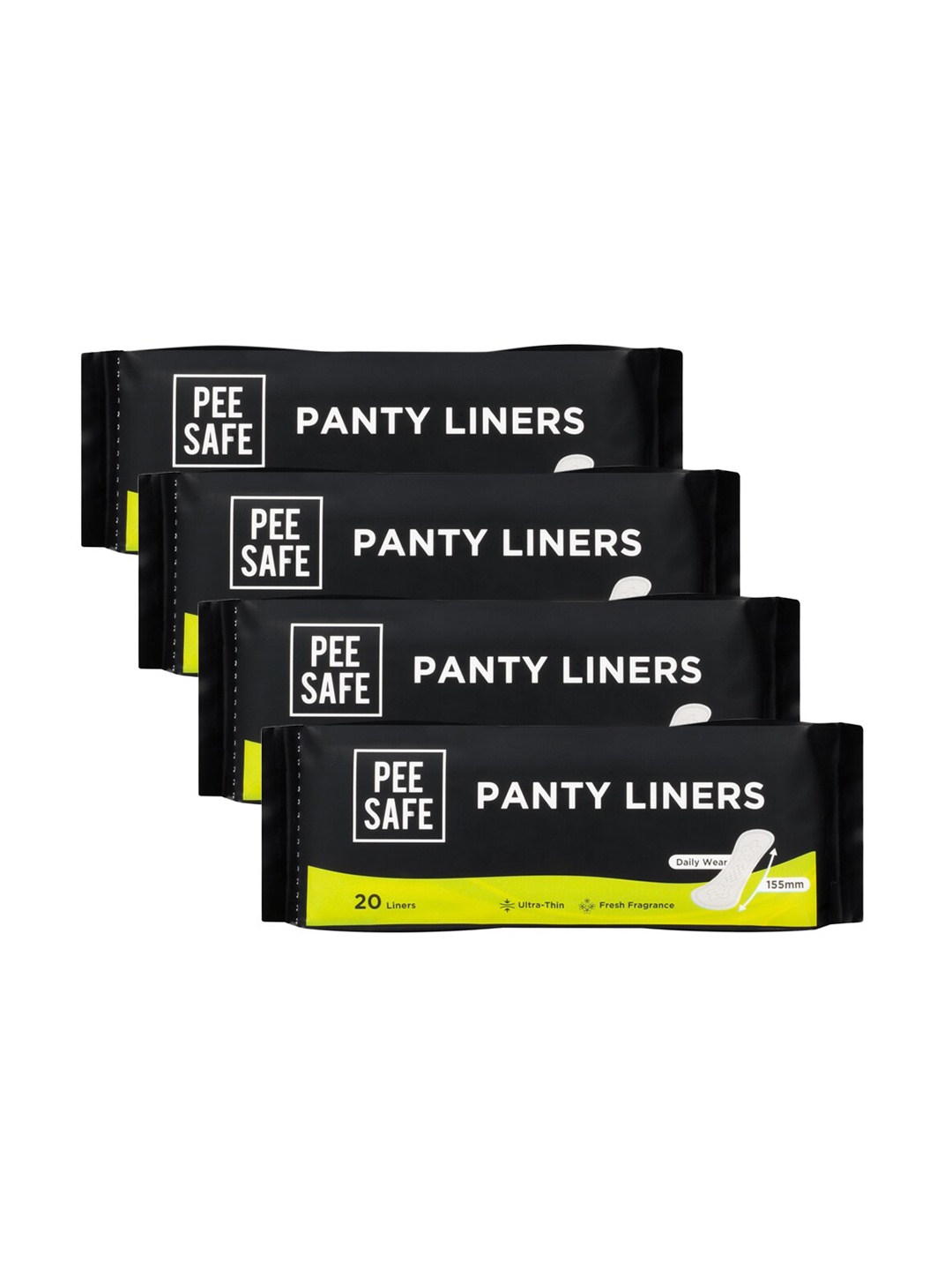 

PEESAFE 4-Pcs Ultra Thin Panty Liners - 20 Liners, White