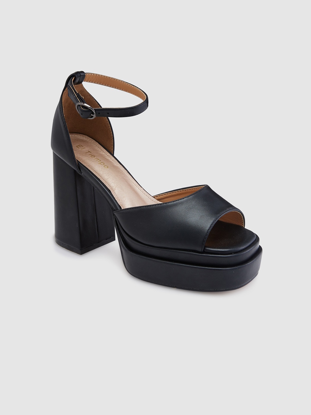 

Sole To Soul Ankle Loop Platform Heels, Black