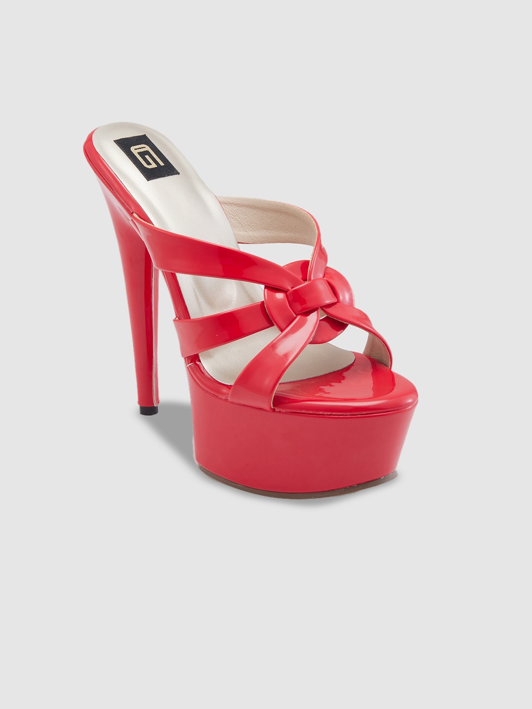 Sole To Soul Work Platform Sandals, Red