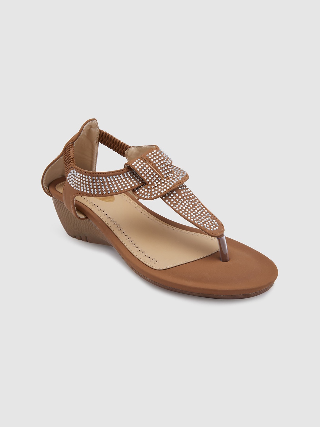 

Sole To Soul Embellished Wedge Heels, Tan