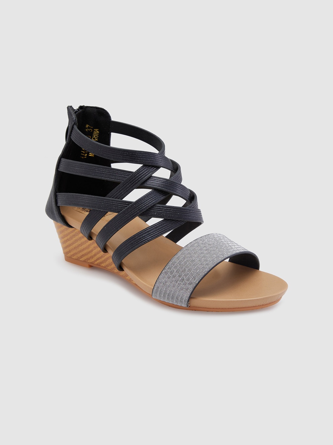 

Sole To Soul Embellished Strappy Wedge Heels, Black