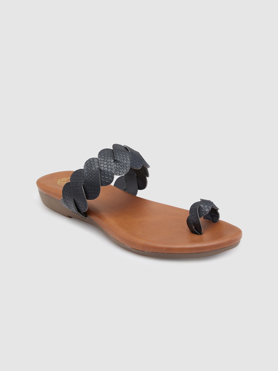 

Sole To Soul Embellished One Toe Flats, Black