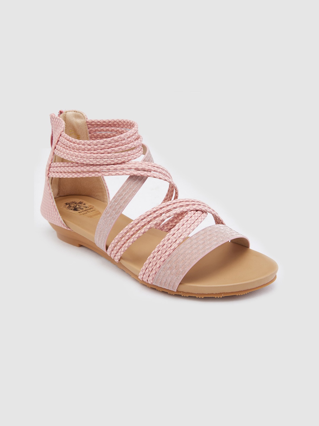 

Sole To Soul Open Toe Wedge Heels, Pink