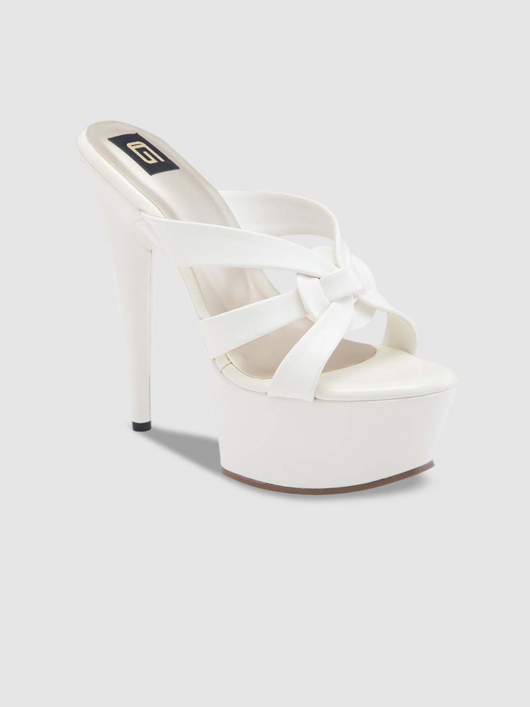 

Sole To Soul Work Platform Sandals with Buckles, White