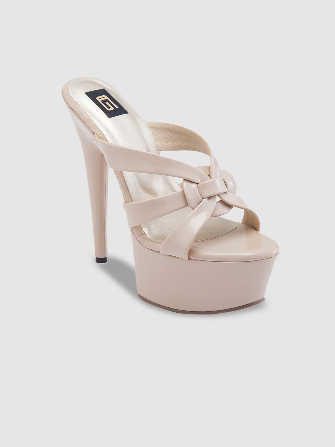 

Sole To Soul Work Platform Sandals with Buckles, Beige