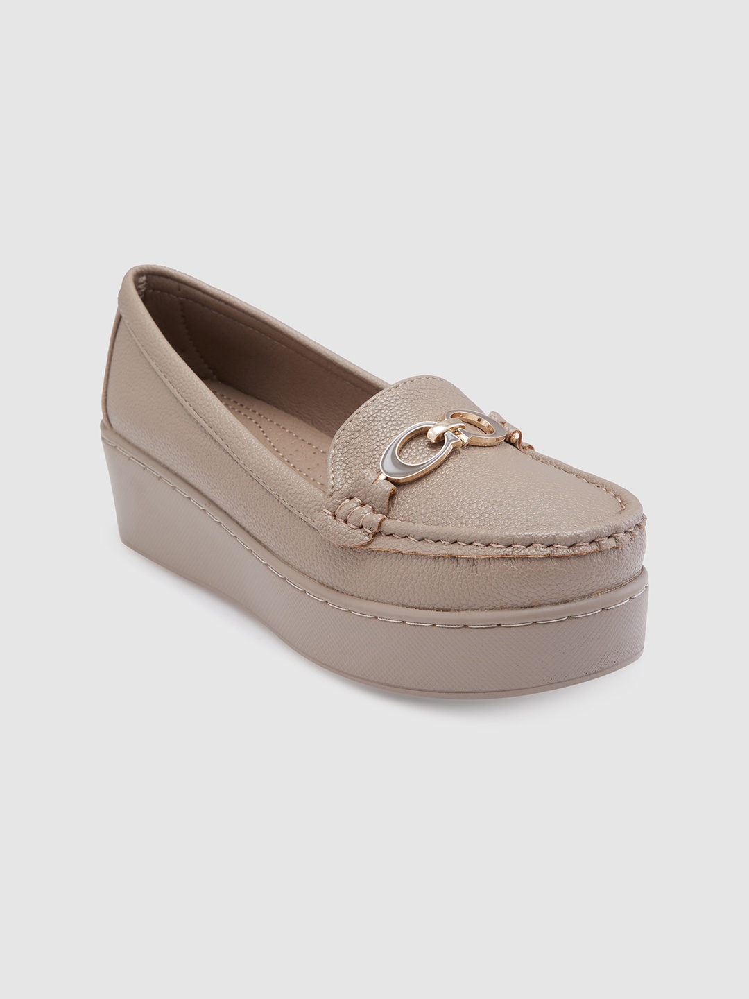 

Sole To Soul Round Toe Flatform Heeled Pumps, Khaki