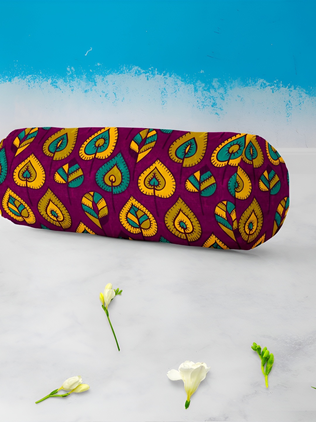 

ArtzFolio Purple & Yellow 2 Pieces Ethnic Motifs Printed Bolster Covers
