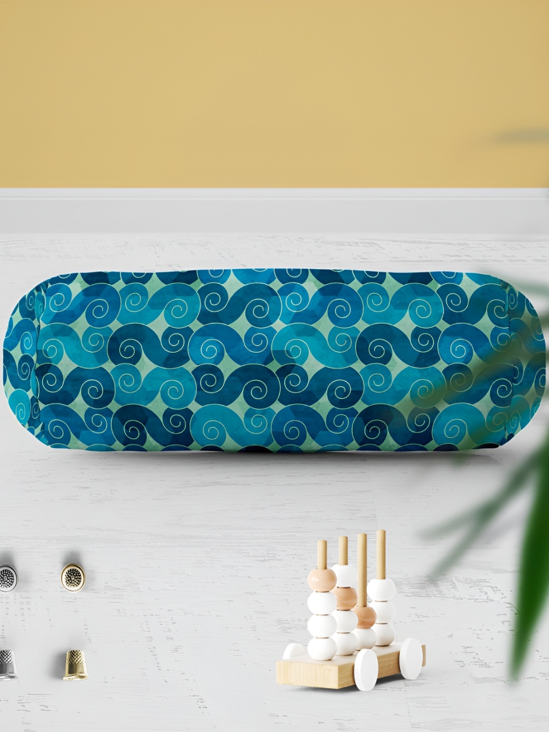

ArtzFolio 2 Pieces Teal & Green Printed Bolster Covers