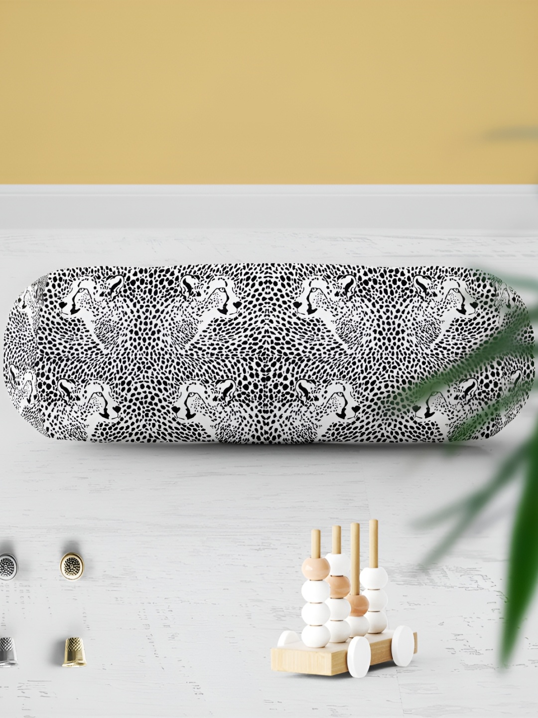 

ArtzFolio White & Black 2 Pieces Printed Eco-Friendly Bolster Covers