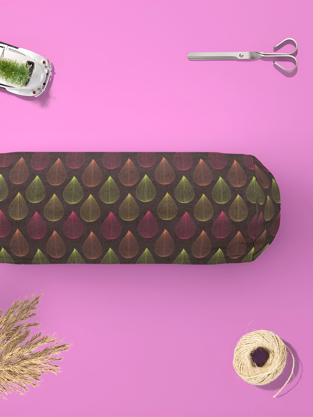 

ArtzFolio Green & Brown 2 Pieces Printed Eco Friendly Bolster Covers