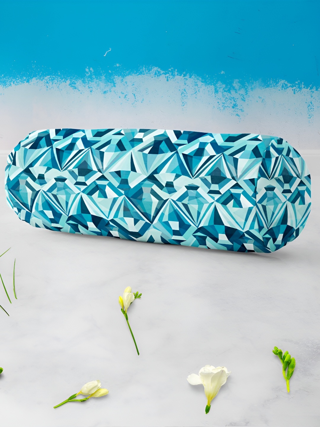 

ArtzFolio Blue 5 Pieces Printed Eco-Friendly Bolster Covers