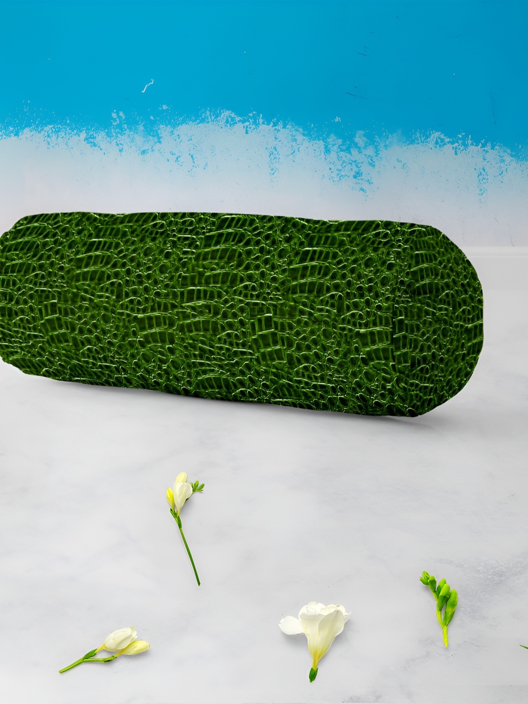 

ArtzFolio 2 Pieces Green Printed Geometric Bolster Covers