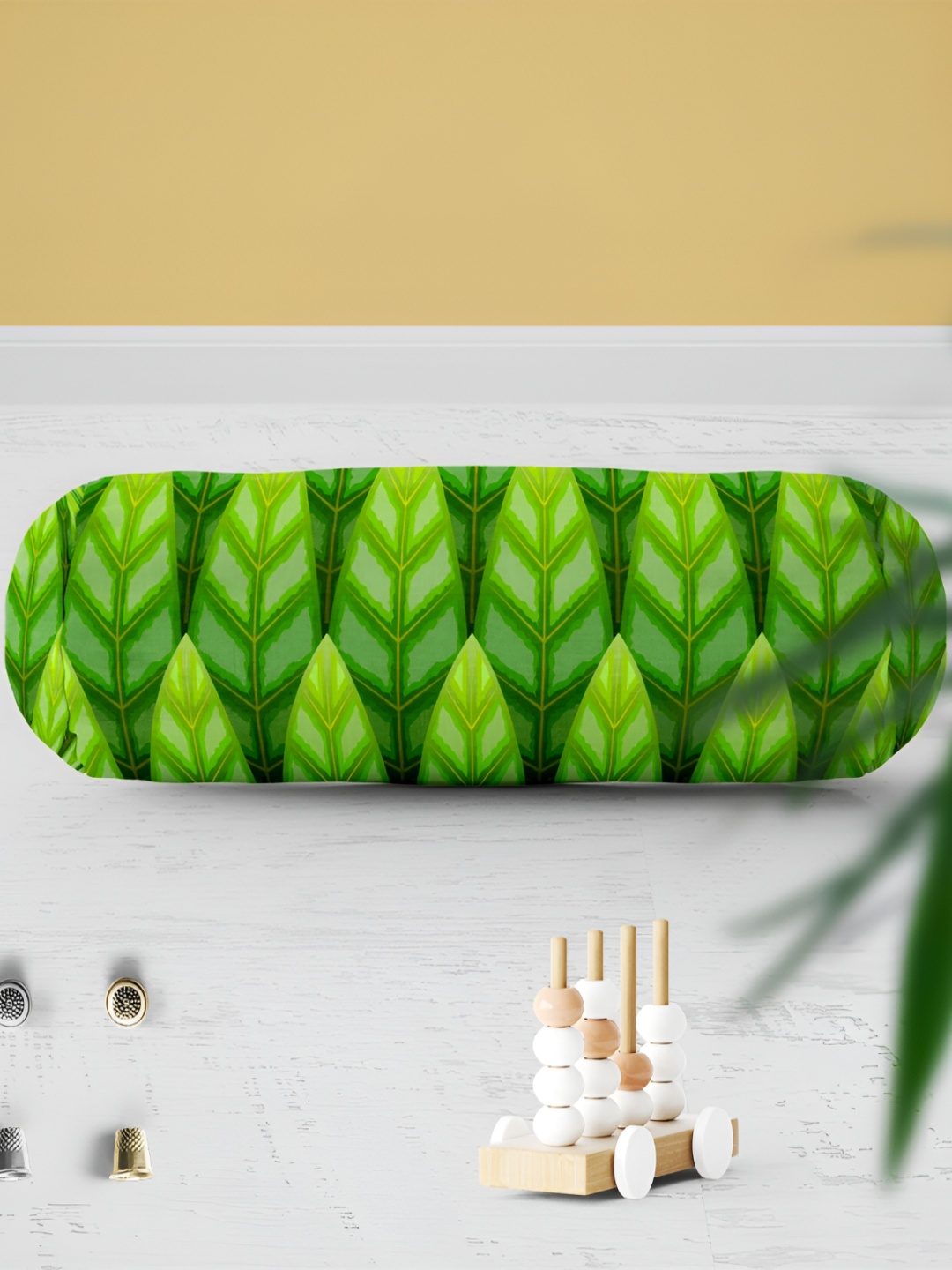 

ArtzFolio Green 2 Pieces Printed Eco-Friendly Bolster Covers