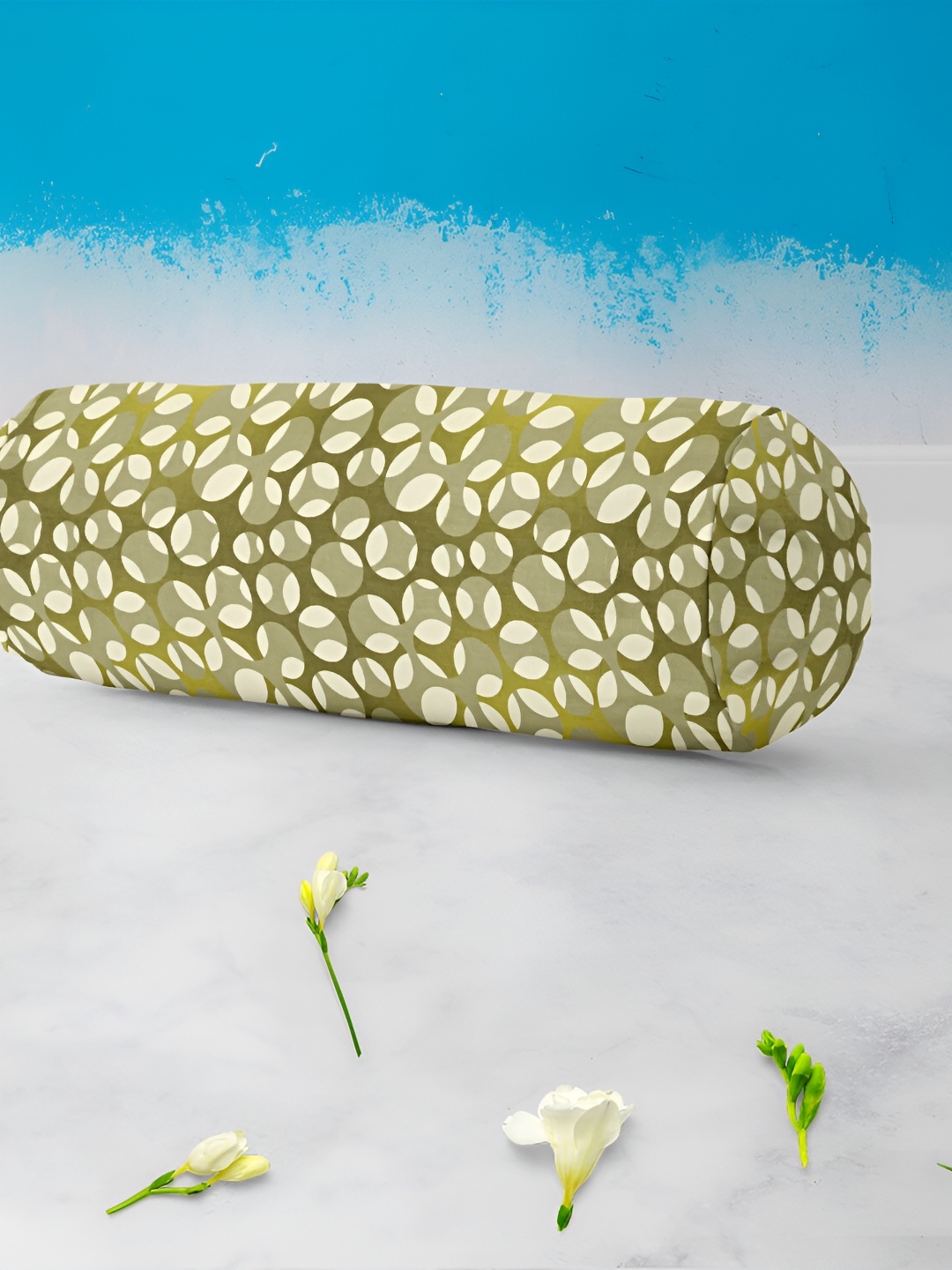 

ArtzFolio Green 5 Pieces Printed Bolster Covers