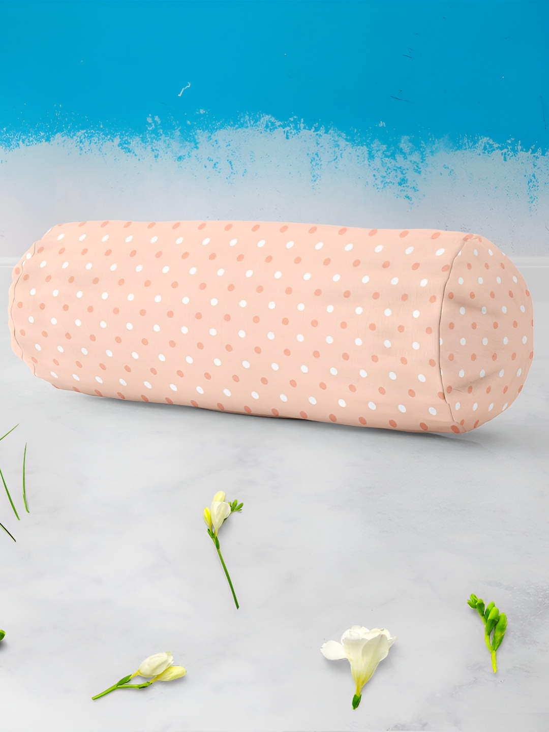 

ArtzFolio Peach 2 Pieces Printed Eco-Friendly Bolster Covers
