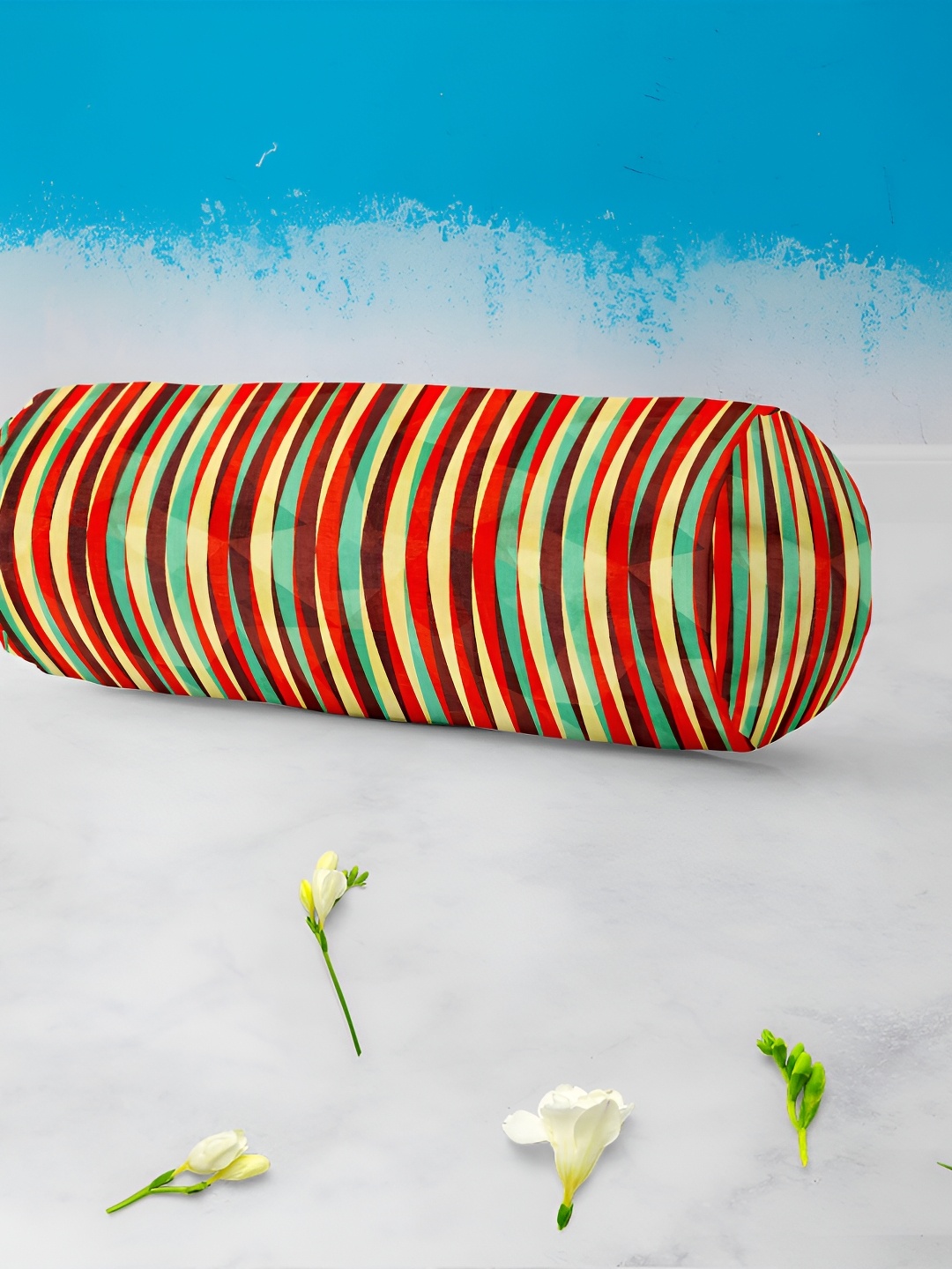 

ArtzFolio Yellow & Red 2 Pieces Printed Eco Friendly Bolster Covers