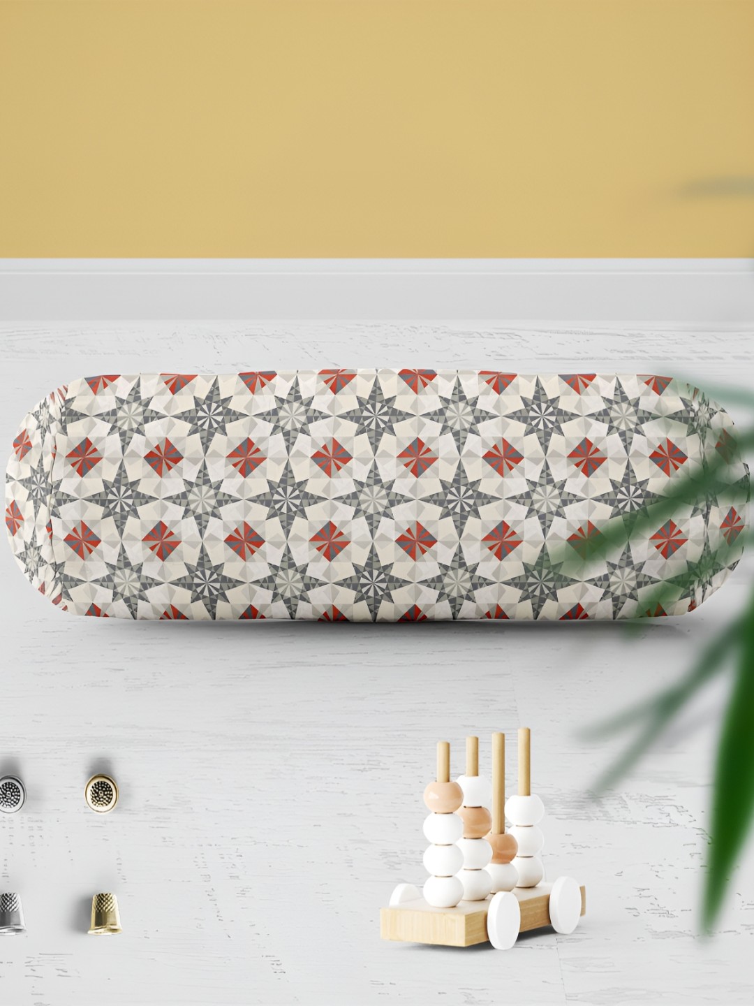 

ArtzFolio Off White & Grey 2 Pieces Printed Eco-Friendly Bolster Covers